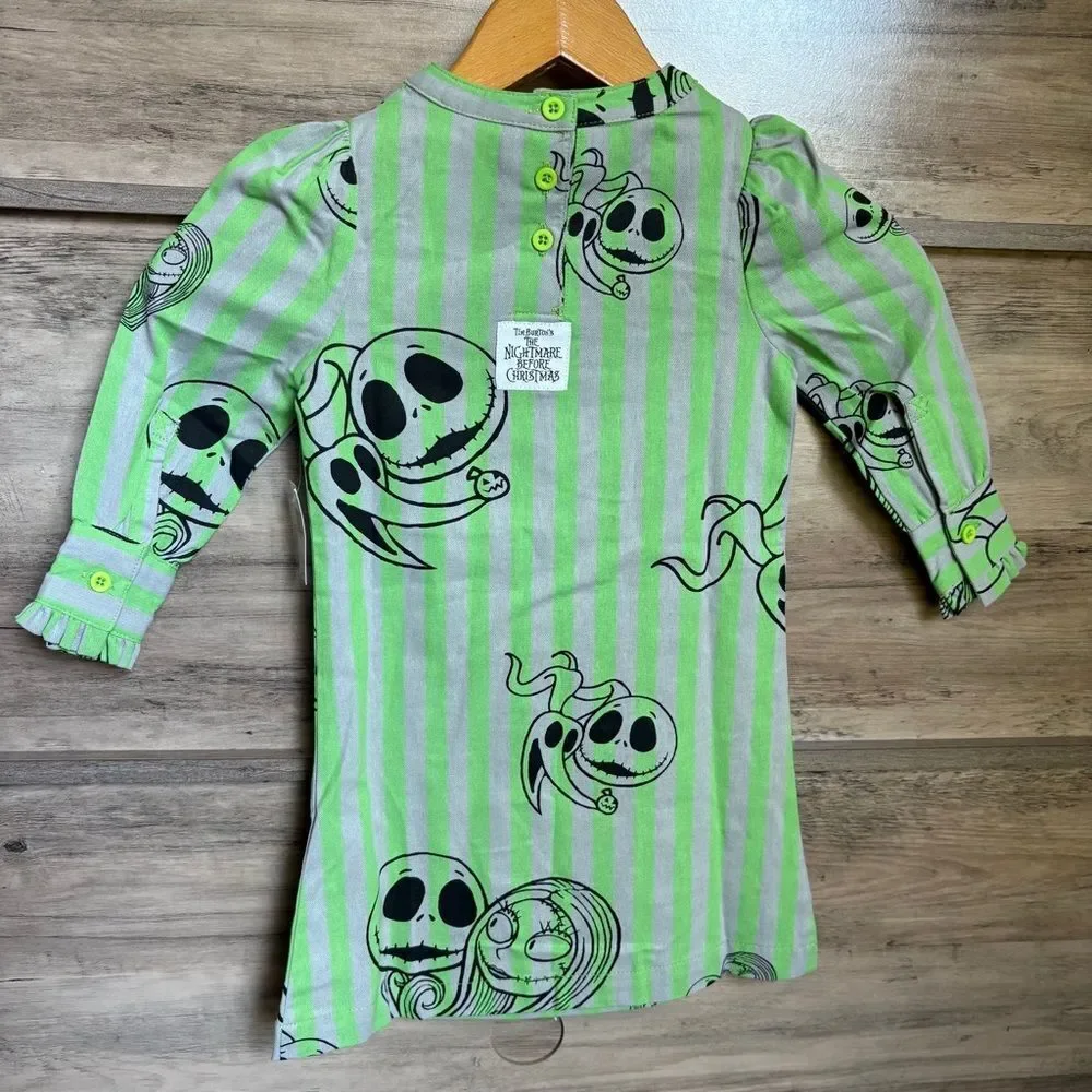 Disney Girls 2T Nightmare Before Christmas Jack Skellington Dress Halloween - Picture 2 of 11